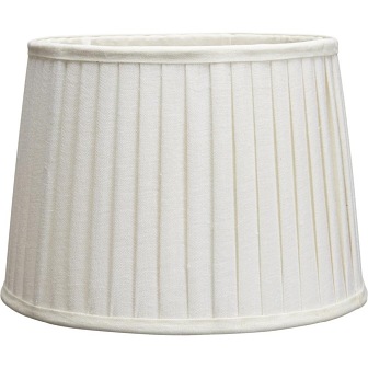Duży lniany abażur plisowany Sofia offwhite 40cm
